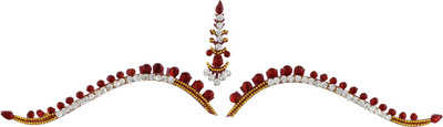 

Vama Fashions Bridal Rhinestone Crystal for Dulhans Forehead Forehead Multicolor Bindis(Stick on)