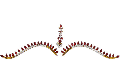 

Vama Fashions Bridal Rhinestone Crystal for Dulhans Forehead Forehead Multicolor Bindis(Stick on)