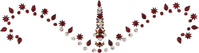 

Vama Fashions BELLYDANCE STICKER ART TATTOOS BRIDAL DULHAN FOREHEAD EYEBROWS BOLLYWOOD Forehead Multicolor Bindis(Stick on)