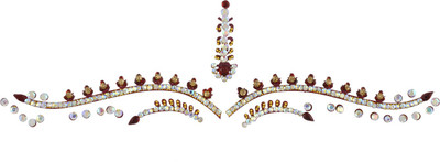 

Vama Fashions Collection Highly Decorative Bridal Stickers for Forehead Forehead Multicolor Bindis(Stick on)