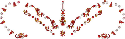 

Vama Fashions Collection Highly Decorative Bridal Stickers for Forehead Forehead Multicolor Bindis(Stick on)