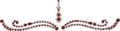 

Vama Fashions Bridal Rhinestone Crystal for Dulhans Forehead Forehead Multicolor Bindis(Stick on)