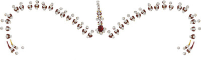 

Vama Fashions BELLYDANCE STICKER ART TATTOOS BRIDAL DULHAN FOREHEAD EYEBROWS BOLLYWOOD Forehead Multicolor Bindis(Stick on)