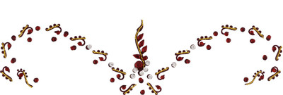 

Vama Fashions Bridal Rhinestone Crystal for Dulhans Forehead Forehead Multicolor Bindis(Stick on)
