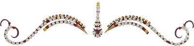 

Vama Fashions Ornament Bridal Forehead Stickers Body Art Tattoo Forehead Multicolor Bindis(Stick on)