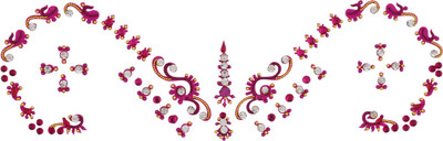

Vama Fashions Bridal Rhinestone Crystal for Dulhans Forehead Forehead Multicolor Bindis(Stick on)