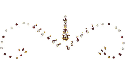 

Vama Fashions Bridal Rhinestone Crystal for Dulhans Forehead Forehead Multicolor Bindis(Stick on)