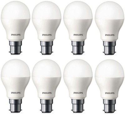 

Philips 7 W Standard B22 LED Bulb(White, Pack of 8)