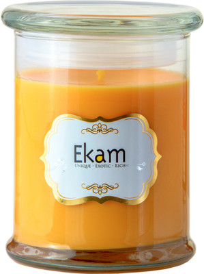 

Ekam scented 9 oz ring jar fruitsplash Candle(Orange, Pack of 1)