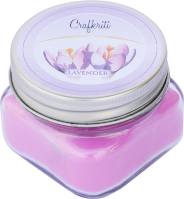 

Craftkriti lavender Scented jar Candle(Pink, Pack of 1)