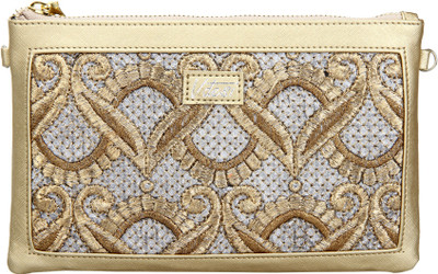 

Vdesi Party Gold Clutch