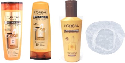 

L'Oreal Paris 6 Oil Nourishing Set of 4 (Small Shampoo +Conditioner+Serum+Shower Cap)(Set of 4)