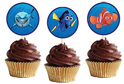 

PARTY PROPZ Multicolor FINDING DORY BIRTHDAY DECORATION/CUP CAKE TOPPER 14 PCS/FINDING DORY PARTY SUPPLIES - 14 g