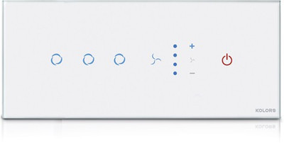 

KOLORS KIAN 3-SWITCH+FAN+REGULATOR+MASTER SWITCH WITHOUT REMOTE (WHITE) 10 One Way Electrical Switch(Pack of 1 Number of Switches - 5)