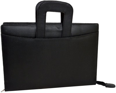 

JaisBoy Faux Leather Faux Leather Document File Folder With Adjustable Handle(Set Of 1, Black)