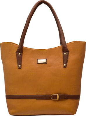 

tap fashion Hand-held Bag(Tan, Brown), Brown;tan
