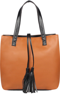 

BERYPECKERS Hand-held Bag(Orange, Black), Black;orange