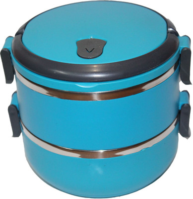 

SAHANI STEELS Container 2 Containers Lunch Box(1400 ml), Blue