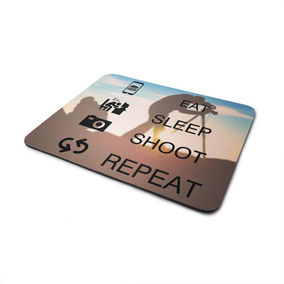 

Snoby sleep shoot repeat printed mousepad Mousepad(Multicolor)