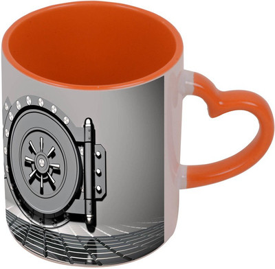 

Arkist safe deposit box Orange Ceramic Mug(340 ml), Multicolor