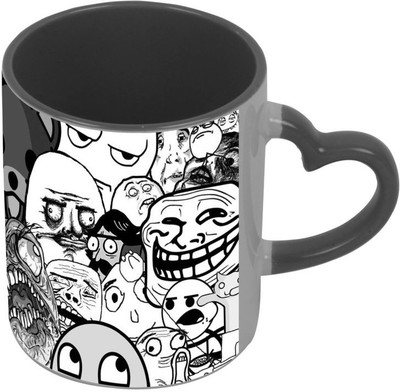 

Arkist troll face Red Ceramic Mug(340 ml), Multicolor