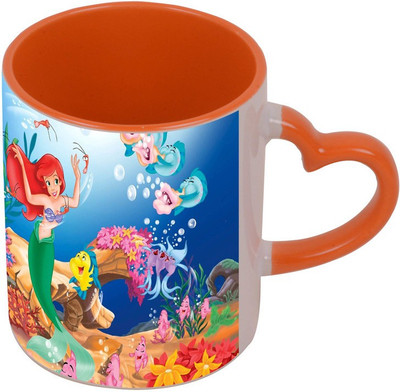 

Arkist Ariel The Little Mermaid Orange Ceramic Mug(340 ml), Multicolor