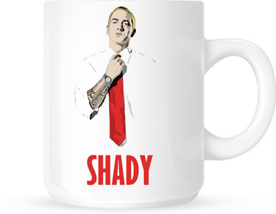 

Chanakya Shaddy White Coffee Ceramic Mug(350 ml), Multicolor