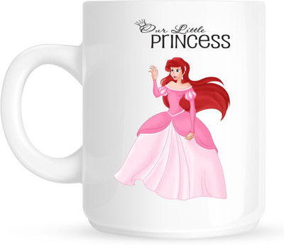 

Chanakya Our Little Princess White Coffee Ceramic Mug(350 ml), Multicolor