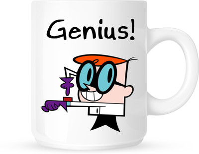 

Chanakya Genius White Coffee Ceramic Mug(350 ml), Multicolor