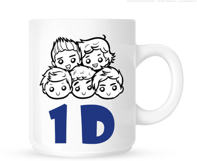 

HuppmeGift 1 D White Ceramic Mug(350 ml)