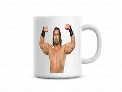 

Chanakya Wwe The Great Khali White Coffee Ceramic Mug(350 ml), Multicolor