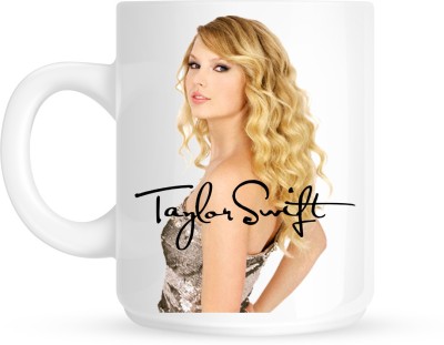 CHANAKYA Beautiful Taylor Swift White Coffee Ceramic Coffee Mug(350 ml)