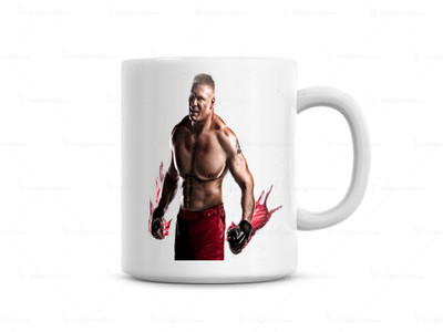 

Chanakya WWE Brock Lesnar White Coffee Ceramic Mug(350 ml), Multicolor