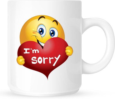 

Chanakya I Am Sorry White Coffee Ceramic Mug(350 ml), Multicolor