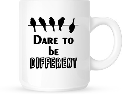 

Chanakya Dare To Be Different White Coffee Ceramic Mug(350 ml), Multicolor