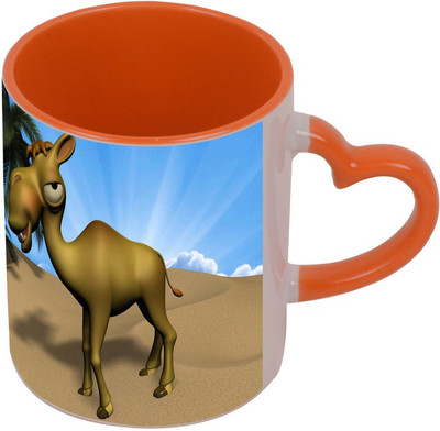 

Arkist camel 3d Orange Ceramic Mug(340 ml), Multicolor