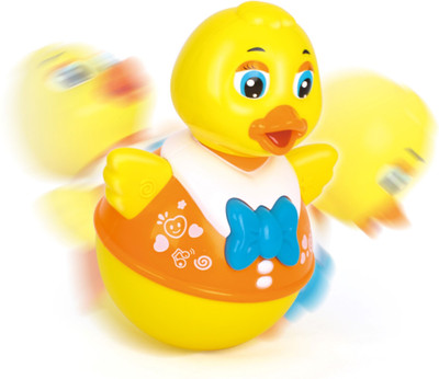

Miss & Chief Tumbler Duck with Music/Light Toy For Baby(Multicolor)