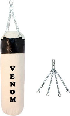 

Venom 1.5 FEET LONG , CANVAS MATERIAL , UNFILLED WITH CHAIN Hanging Bag(1.5, 1 kg)