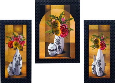 

Craftkriti Flower pot Religious Frame
