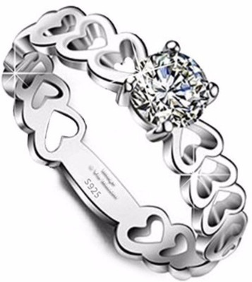 

Avn Jewellers Silver Plated Love Ring for Girlfriend for Valentines Day Stainless Steel Ring, Platinum