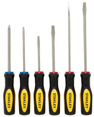 Stanley Standard Screwdriver Set, Black