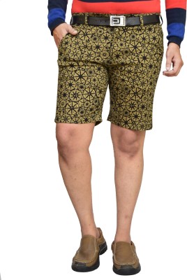 AmERiCAn nOTi Printed Men Brown Bermuda Shorts