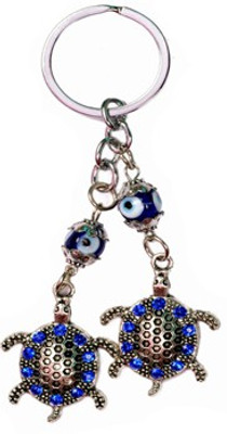 

MYEBIZSTORE Nazar Suraksha Kachua Key Ring Decorative Showpiece - 5 cm(Aluminium, Steel, Multicolor)