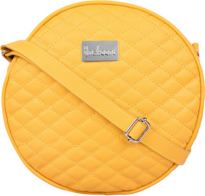 

Anekaant Women Casual Yellow PU Sling Bag