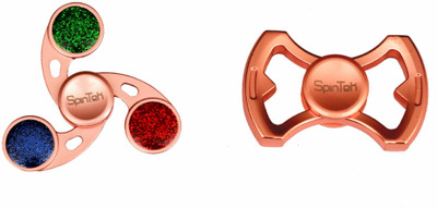 

Montez High Speed Rose Gold Metal Fidget Spinner Toy Pack Of 2(Multicolor)