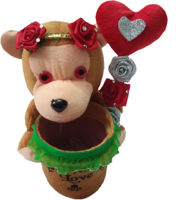 

Aparshi Designer Monkey Pen Stand stuffed soft toy - 18 cm(Multicolor)