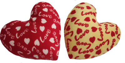 Aparshi LOVE expression stuffed heart soft toy (Pack of 2) - 50 cm(Multicolor)