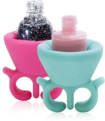 

Bruzone Nail Polish Ring Holder A14 Nail Polish Holder Vanity Box(Multicolor)