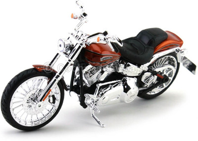 

Maisto 2014 Harley Davidson CVO Breakout Motorcycle Model(Orange, Black), Black;orange