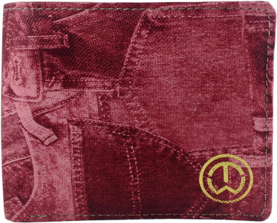 

TnW Boys Red Denim Wallet(3 Card Slots), Black